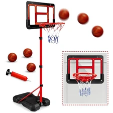 Adjustable Kids Basketball Hoop Set - Fun Indoor & Outdoor Play for Boys 3-8