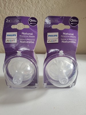 Nwt Philips Avent 0m+ Natural Response Nipple 2 Pack