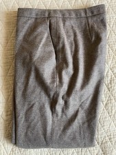 ESCADA Felted Wool Cashmere Flat Front Trouser in Pine taupe Size 40 US 10