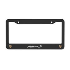 Porsche 2 Pack Aluminum Waterproof License Plate Frame Black