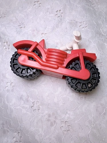 Fisher Price Vintage Little People Pop up Camper Red Motorcycle
