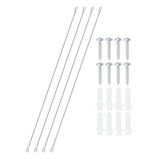 4 Set Cabinet Door Restraint Kit Door Hinge Limiter with Screws 2mm x 100cm