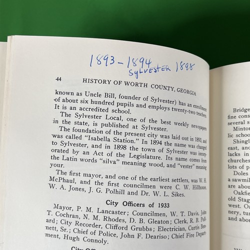 History of Worth County by Lillie Grubbs, 1970 Book - Imagen 11 de 13