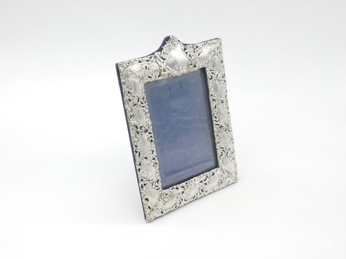 Edwardian Sterling Silver Floral Pattern Picture Frame Antique 1906 Birmingham - Picture 2 of 11