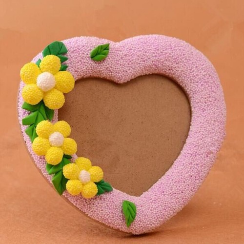 Wooden LOVE HEART Shaped Photo Frame DIY Picture Frame Holder Art Craft - Picture 4 of 7