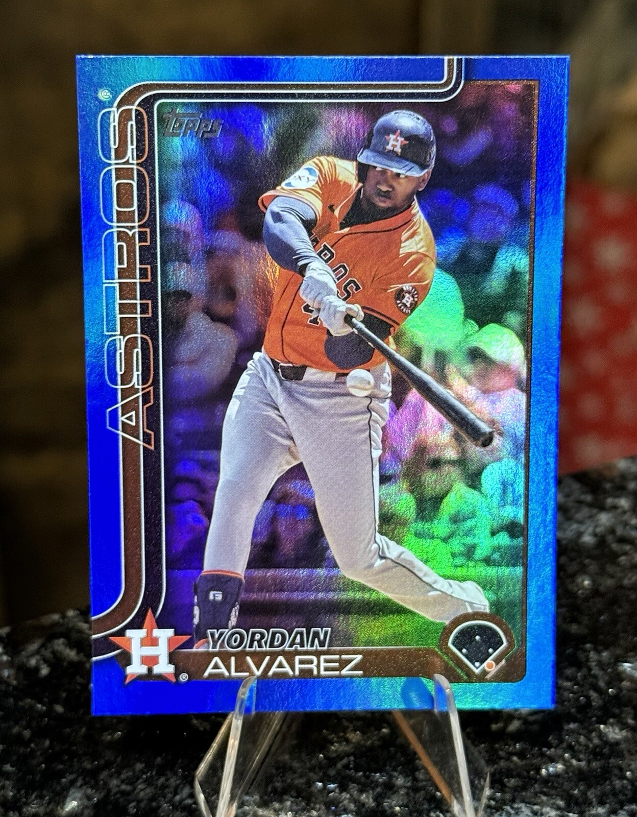 2025 Topps Series 1 YORDAN ALVAREZ #/150 BLUE HOLO FOIL Houston Astros 244