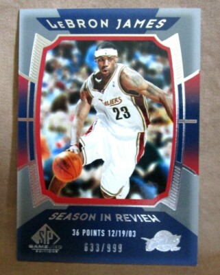 LeBron James 2004-05 Upper Deck SP Game Used Edition#633/999-Cavaliers G/F GOAT