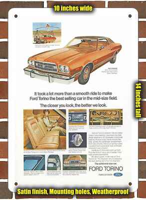 Metal Sign - 1973 Ford Torino- 10x14 inches