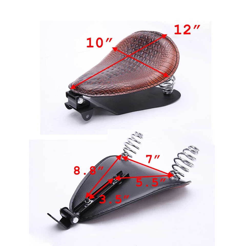 Soporte de resorte de asiento solo cocodrilo para Kawasaki VN900 VN500 VN800 VN750 VN1500 Foto 3 de 4