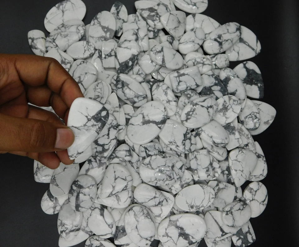 Howlite Natural Stone Handmade Stone Loose Gemstone Howlite Wholesale Lot 71906 - Image 2 of 4