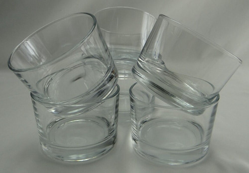 Restaurant 4 oz Juice or Rock Drinking Glasses One Dozen, 2 1/4" T x 3" W, Used