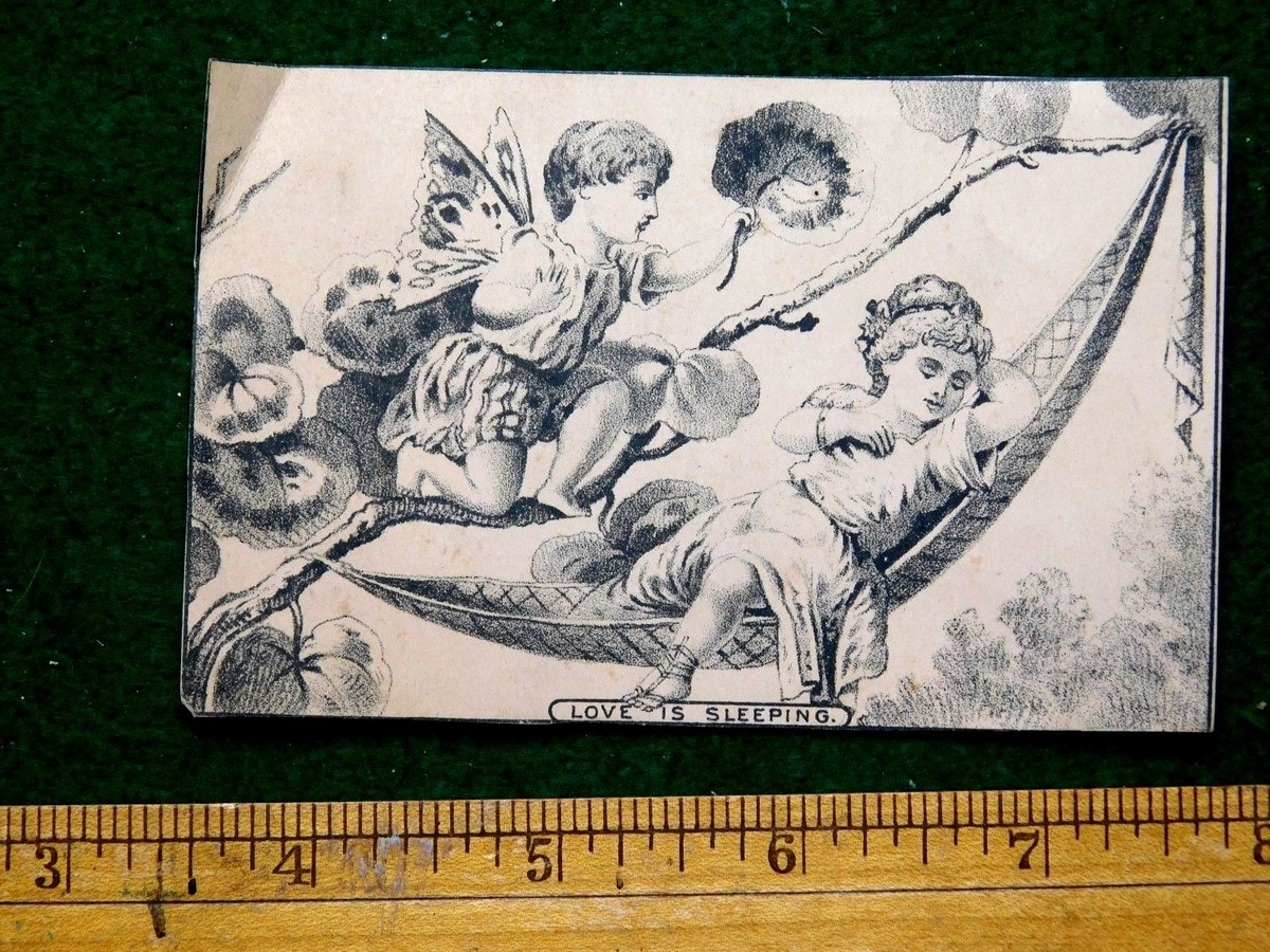 hinode Marie's Girl サイン入り 1870s-80s Lovely Fairy & Girl 