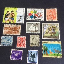 Asie 12 timbres oblitérés 