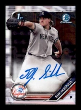 2019 Bowman Draft #CDA-TJS T.J. Sikkema Chrome Draft Pick Autographs
