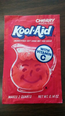 Vintage 1980s Kool-Aid Pack NOS Packet Sealed Cherry General Foods