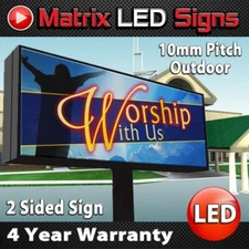 LED Sign Outdoor Full Color Double Sided LED Programmable Message Digital Sign