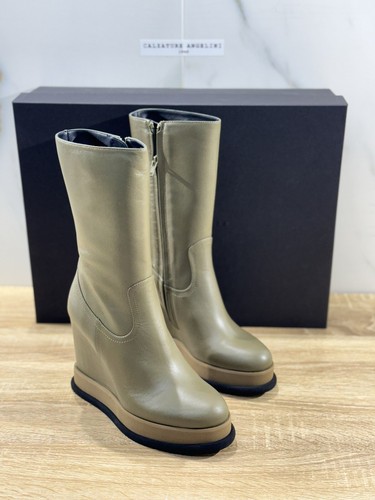 Paloma Barcelo’ Botines Alena Mujer Piel Verde Cuña Luz Extra 40 - Imagen 6 de 6