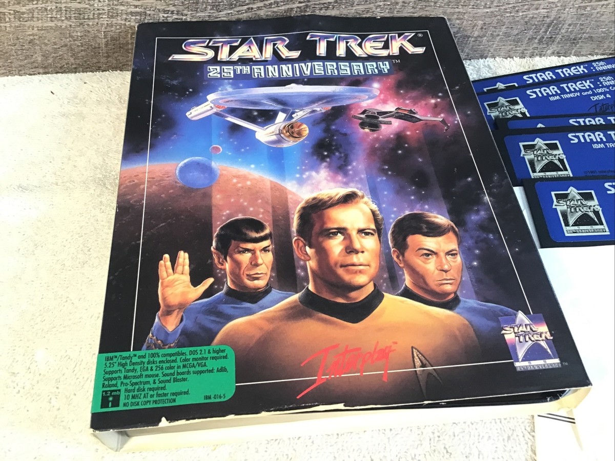 1991 Big Box PC Game Star Trek 25th Anniversary Game and