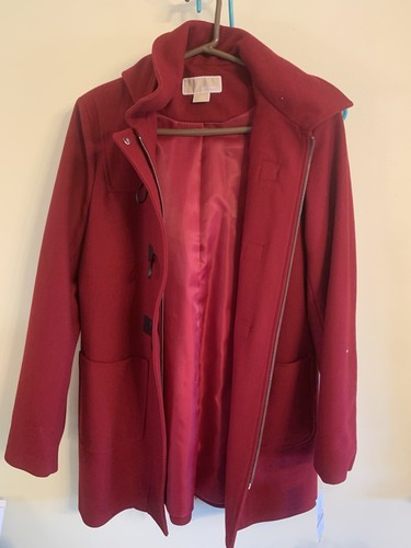 Michael Kors Beautiful Red Pea Coat. Size 12. EXCELLENT NeWTGS - Picture 2 of 12