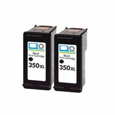 2 Black Ink Cartridge Fit For HP C4500 C4524 C4540 C5275 C4580 350XL