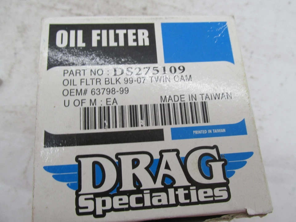Filtro de aceite Harley Davidson Drag Specialties doble cámara negro DS-275109 63798-99 Foto 4 de 4