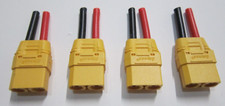 4X XT90 FEMALE CONNECTOR PLUG PIGTAIL ADAPTER 12AWG AMASS TURNIGY 4.5MM BULLET