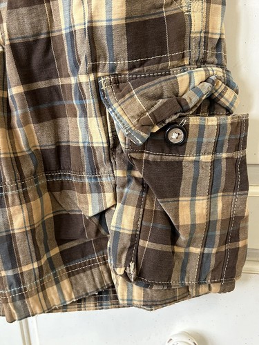 NWT Vintage 90s Y2K ABERCROMBIE Plaid Drawstring Cargo Shorts Boys Youth Sz 14 - Picture 5 of 23