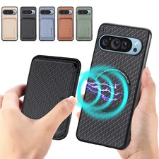 For Google Pixel 9 Pro XL 8 7 6A Detachable Wallet Magnetic Leather Case Cover
