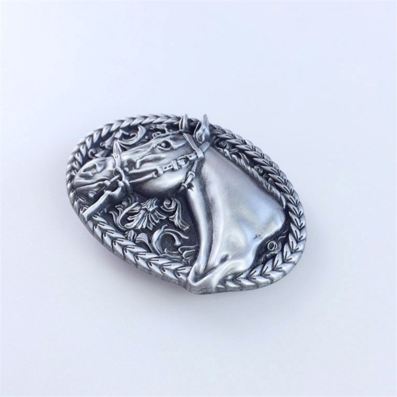 New Vintage Horse Head Western Oval belt buckle Gürtelschnalle also Stock in US
