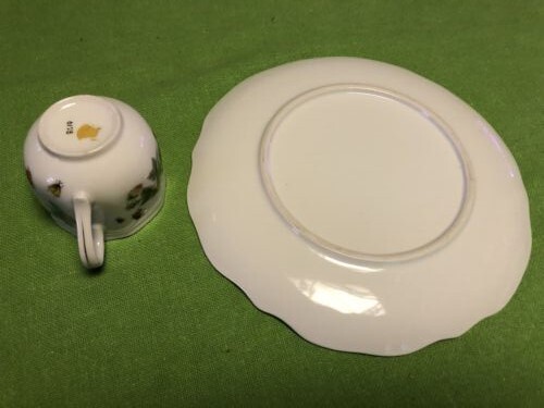 Lenwile Ardalt Sandwich Snack Set mit Teetasse 9" Schmetterling Erdbeere - Bild 3 von 13