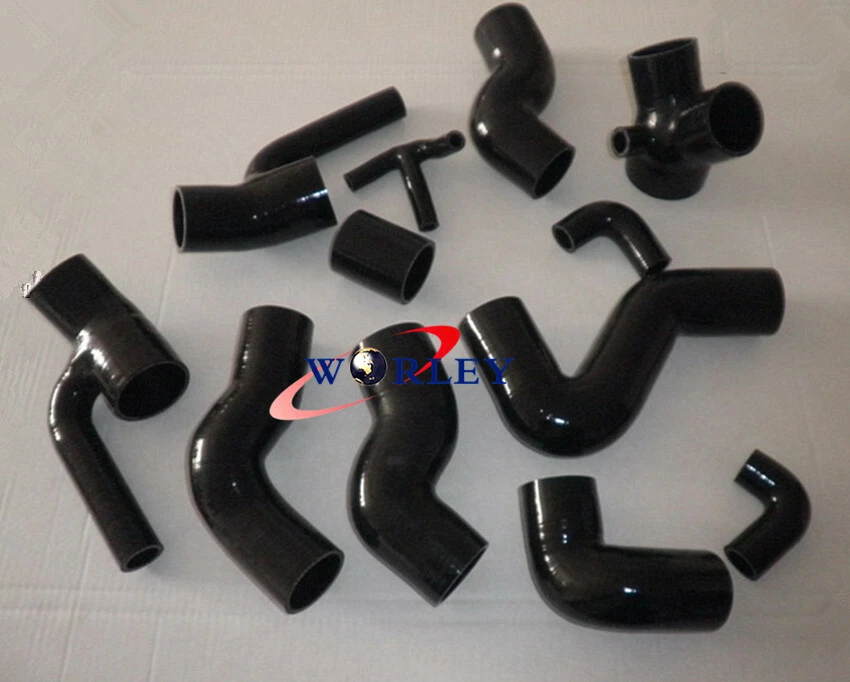 Mangueira de entrada de indução de silicone bi-turbo AZUL para Audi S4 RS4 Biturbo A6 B5 2.7T - Imagem 3 de 4