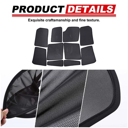 10x Full Window Screen Sun Shade Cover Mesh For Land Rover Discovery 4 2010-2016 - Picture 8 of 18
