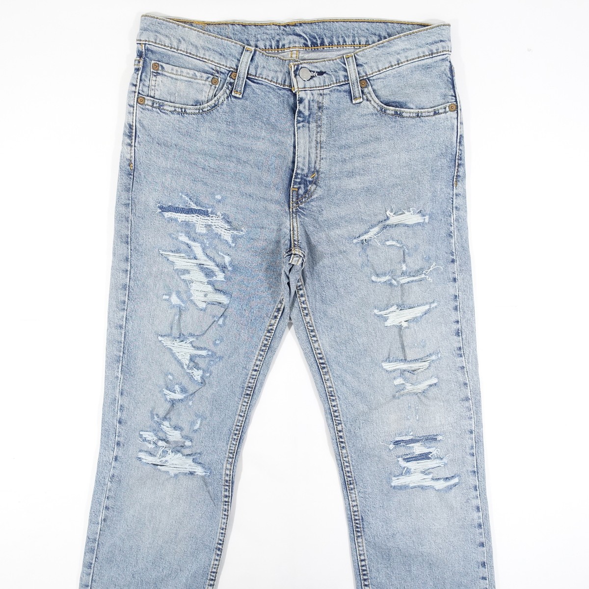 LEVIS 511 5318 LIGHT BLUE RIPPED CUT KNEE 33X30 STRETCH SLIM LEVIS 511 5318 LIGHT BLUE RIPPED CUT KNEE 33X30 STRETCH SLIM