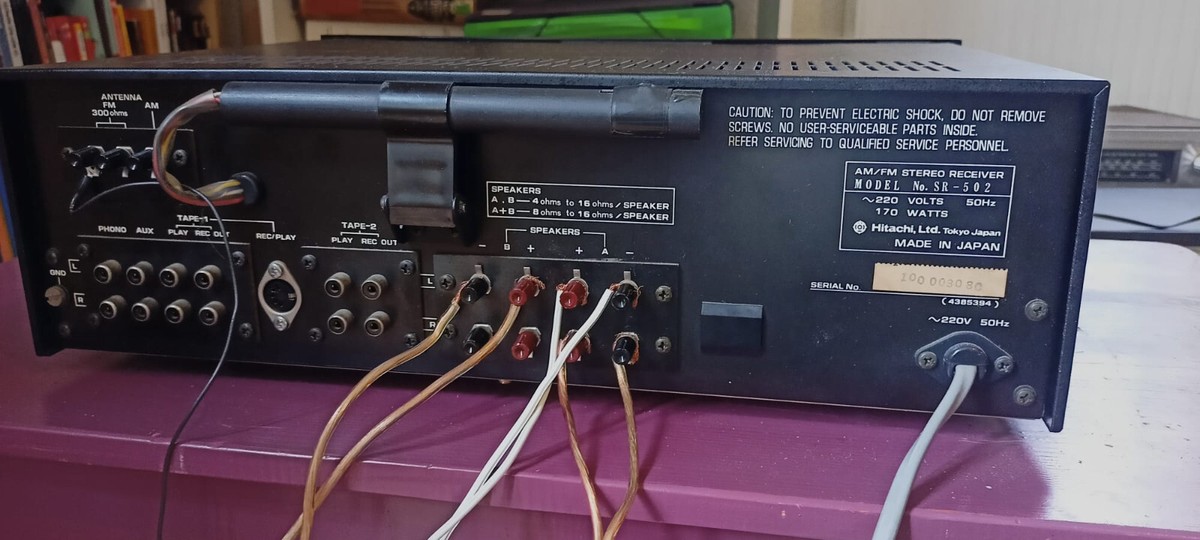 Ampli Récepteur Stéréo Hitachi SR 502 Vintage, Très Bel état, Son Chaleureux