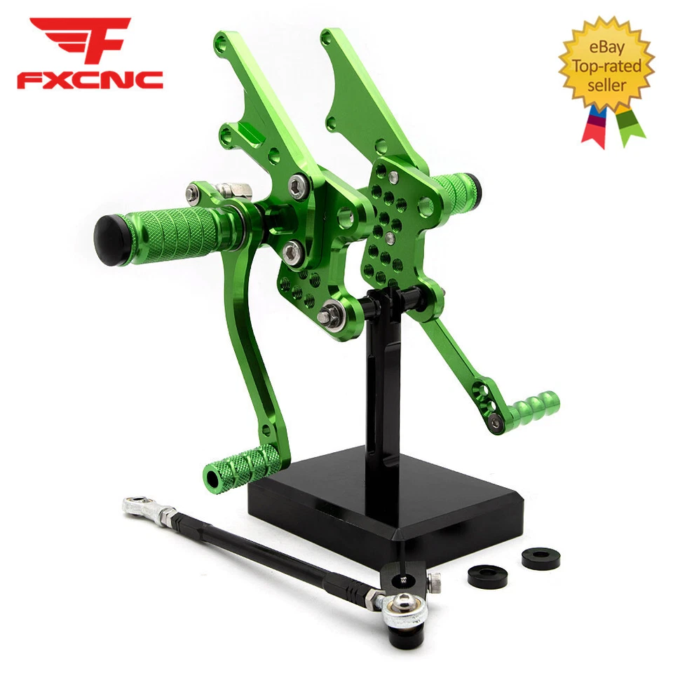 Pedais traseiros ajustáveis para Kawasaki Ninja ZX14 ZZR1400 2006-2011 Footpeg - Imagem 2 de 4