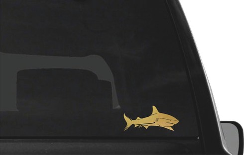 Shark Outline Vinyl Decal Car Window Laptop Shark Sticker - Picture 2 of 10