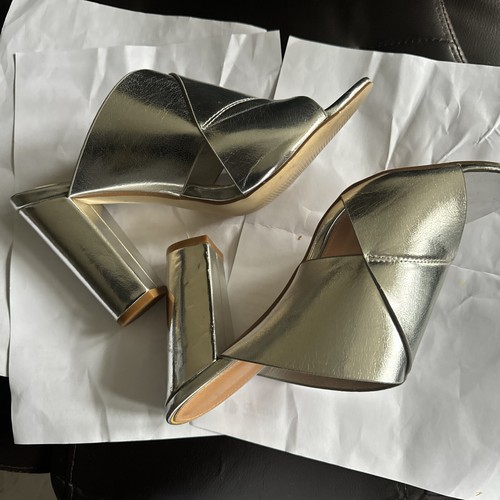 tacones altos plateados sin cordones para mujer - Imagen 7 de 7