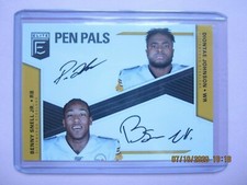 DIONTAE JOHNSON & BARRY SNELL JR. 2019 Panini Elite Pen Pals #PPD-PI - STEELERS