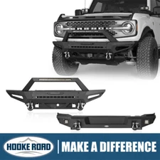 Hooke Road Off-Road Front /Rear Bumper /Winch Plate For 2021-2025 Ford Bronco