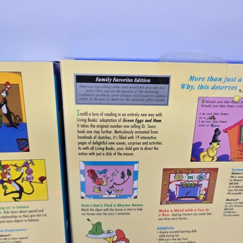 Dr. Seuss Living Books for PC Cat in the Hat & Green Eggs and Ham CD-ROM Vintage - Picture 12 of 14