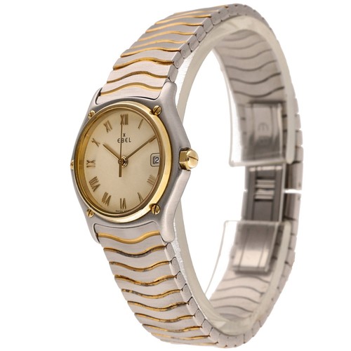Ebel Classic Wave E1087121 Ladies 26mm Steel & Gold Quartz Bracelet Watch - Picture 6 of 7