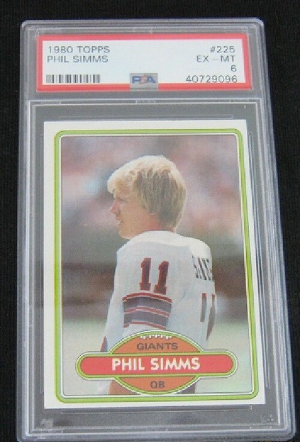 1980 TOPPS 225 Phil Simms N Y Giants ROOKIE CARD PSA 6 Graded EBay