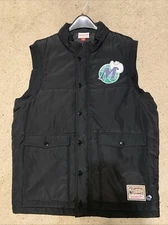 Dallas Mavericks Mitchell & Ness Button Up Puffer Vest Large New Without Tags