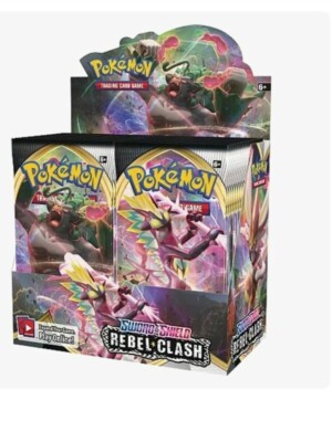 rebel clash booster box case Pitch Black: Sleeved Pack (Case) (Pre-Order) Black Wolf Collectibles LLC Dividers and a Storage Box all featuring designs of The sets Mascot Pokemon Pokemon TCG: Sword & Shield