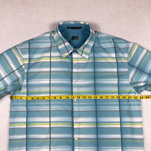 Tiger Woods Shirt Mens Large Blue Golf Casual Preppy Travel Workwear Vacation - Picture 8 of 11