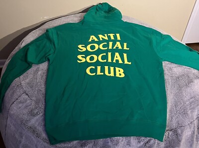 Anti Social Social Club Mind Games Hoodie Green - XL | eBay