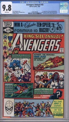 AVENGERS ANNUAL #10 CGC 9.8 WHITE PAGES (1981) FIRST APPEARANCE OF ROGUE