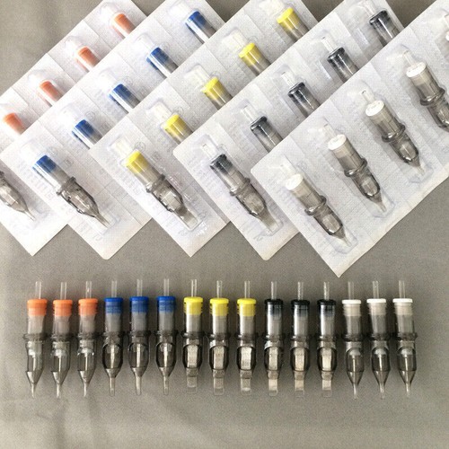 Cartucho de tatuaje aguja agujas de tatuaje desechables forro redondo sombreador RL/RS/RM/- - Imagen 1 de 21