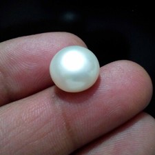 Gorgeous A Freshwater White Pearl 10.20 Crt Round Shape Cabochon Loose Gemstone