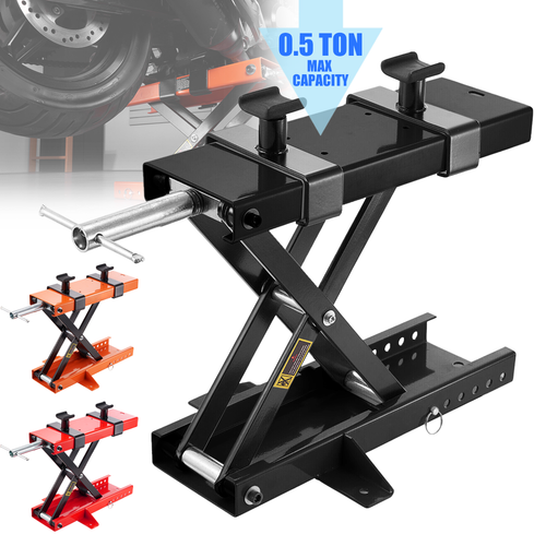 Motorcycle Scissor Lift Stand w/ Saddle Motorbike Working Bench ATV ...
